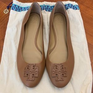 SOLD Tory Burch Melinda Powder Coated Ballet Flats in Blond